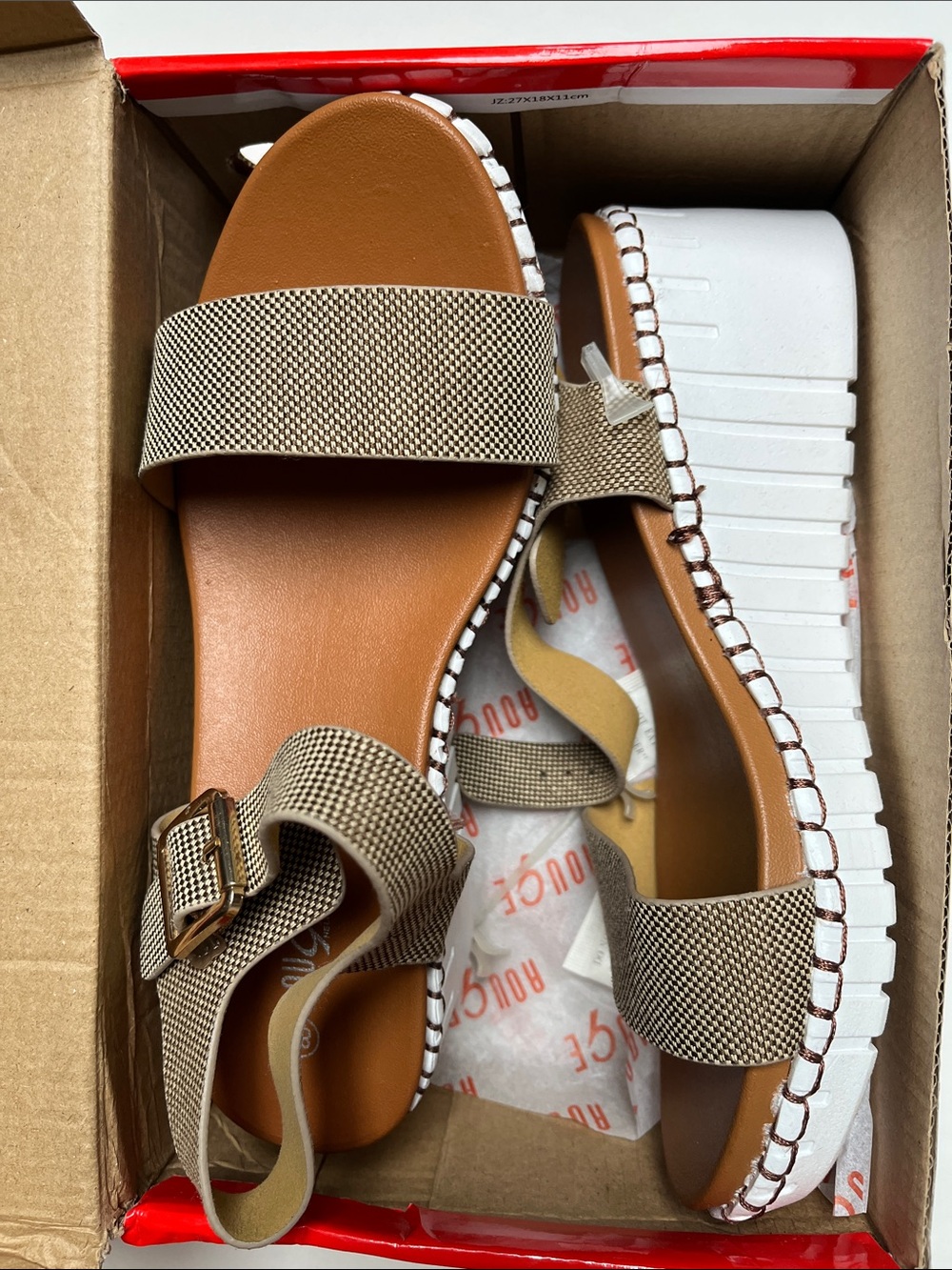 Casual Tan Women’s Sandals with Adjustable Buckle